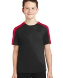 Sport Tek YST354 Sport-Tek Youth PosiCharge Compet Black/True Red