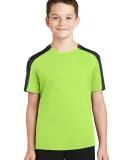 Sport Tek YST354 Sport-Tek Youth PosiCharge Compet Lime Shock/Blk