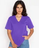 Los Angeles Apparel 24056 Fine Jersey V-Neck Tee Purple