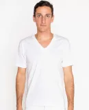 Los Angeles Apparel 24056 Fine Jersey V-Neck Tee White