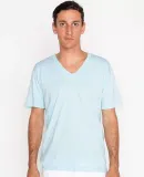 Los Angeles Apparel 24056 Fine Jersey V-Neck Tee Light Blue