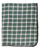 Boxercraft FB250 Flannel Blanket in Green/ white/ black