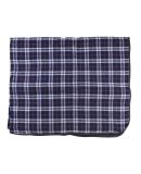 Boxercraft FB250 Flannel Blanket in Navy/ silver