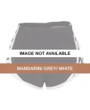 Boxercraft P62Y Girls' Velocity Running Shorts Mandarin/ Grey/ White