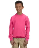 1800B Gildan Youth 7.75 oz. Heavy Blend 50/50 Flee in Safety pink