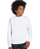 Gildan G180B Youth Crew Neck Sweatshirt 7.75 oz. H in White