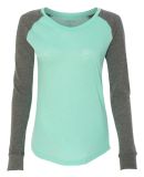 Boxercraft T66 Women's Preppy Patch Slub T-Shirt in Mint/ granite