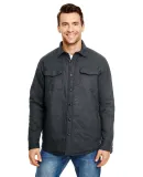 Burnside 8610 Quilted Flannel Jacket in Charcoal