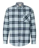 Weatherproof 164761 Vintage Brushed Flannel Long S Powder Blue Plaid