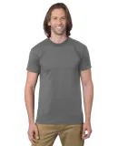 Bayside 1701 USA-Made 50/50 Short Sleeve T-Shirt in Charcoal heather