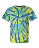 Dyenomite 200TD Short Sleeve Rainbow Cut-Spiral T- in Saint vincent spiral