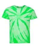 Dyenomite 20BTT Youth Tone-on-Tone Pinwheel Short  in Neon green