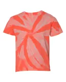 Dyenomite 20BTT Youth Tone-on-Tone Pinwheel Short  in Neon orange