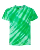 Dyenomite 20BTS Youth One Color Tiger Stripe T-Shi in Kelly