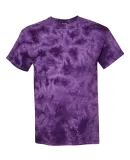 Dyenomite 20BCR Youth Crystal Tie Dye T-Shirt in Purple