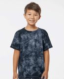 Dyenomite 20BCR Youth Crystal Tie Dye T-Shirt in Black crystal