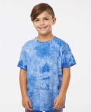 Dyenomite 20BCR Youth Crystal Tie Dye T-Shirt in Royal
