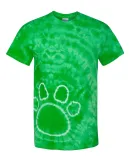 Dyenomite 200PR Pawprint Short Sleeve T-Shirt in Kelly