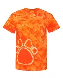 Dyenomite 200PR Pawprint Short Sleeve T-Shirt in Orange