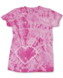 Dyenomite 150HT Women's 30s Ringspun Heart Tee Pink