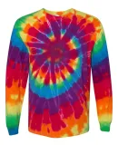 Dyenomite 240MS Spiral Tie Dye Long Sleeve in Michelangelo spiral