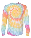 Dyenomite 240MS Spiral Tie Dye Long Sleeve in Aerial spiral