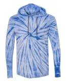 Dyenomite 430VR Tie-Dyed Hooded Pullover T-Shirt in Royal