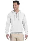 Jerzees 994MR NuBlend Quarter-Zip Hooded Sweatshir in White