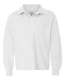 Jerzees 437YLR SpotShield Youth Long Sleeve Sport  White