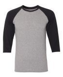 Jerzees 601RR Dri-Power Active Triblend Baseball R in Oxford/ black
