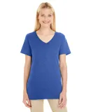 Jerzees 601WVR Women's Tri-Blend V-Neck Short Slee True Blue Heather