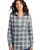 242 LW668 Port Authority Ladies Plaid Flannel Tuni in G/cropnpld