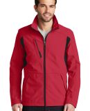 242 J336 Port Authority Back-Block Soft Shell Jack in Rich red/black