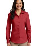242 LW100 Port Authority Ladies Long Sleeve Carefr in Rich red