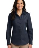 242 LW100 Port Authority Ladies Long Sleeve Carefr in River blue nvy