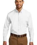 Port Authority W100  Long Sleeve Carefree Poplin S in White