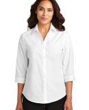 242 LW102 Port Authority Ladies 3/4-Sleeve Carefre in White