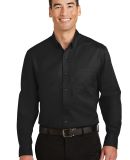 242 TS663 Port Authority Tall SuperPro Twill Shirt in Black