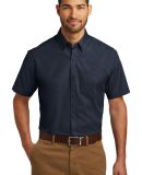 242 W101 Port Authority Short Sleeve Carefree Popl in River blue nvy