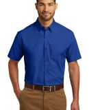 242 W101 Port Authority Short Sleeve Carefree Popl in True royal