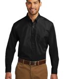 242 TW100 Port Authority Tall Long Sleeve Carefree in Deep black