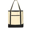 242 BG413 Port Authority Large Cotton Canvas Boat  in Nat/black