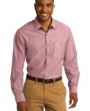 242 S653 CLOSEOUT Port Authority Chambray Shirt in Barn red