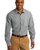 242 S653 CLOSEOUT Port Authority Chambray Shirt in Charcoal grey
