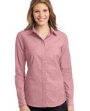 242 L653 CLOSEOUT Port Authority Ladies Chambray S in Barn red