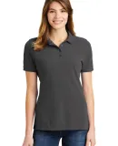 244 LKP1500 Port & Company Ladies Ring Spun Pique  Charcoal