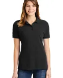 244 LKP1500 Port & Company Ladies Ring Spun Pique  Jet Black