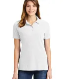 244 LKP1500 Port & Company Ladies Ring Spun Pique  White