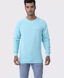 Cotton Heritage M2430 French Terry Crew Pullover Aqua Mist