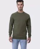 Cotton Heritage M2430 French Terry Crew Pullover Military Green